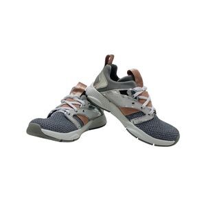 Skechers Sneakers Girl’s Metallic Grey and Rose Shine Status Athletic Size 1